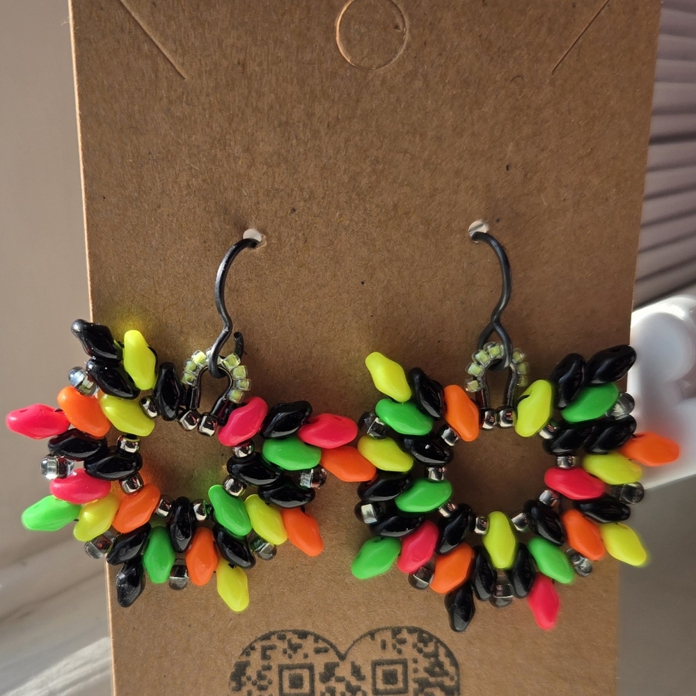 Handmade Electric Neon Earrings